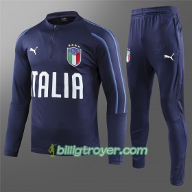 Italia Trenings Collegegenser Set Blå 2018/19